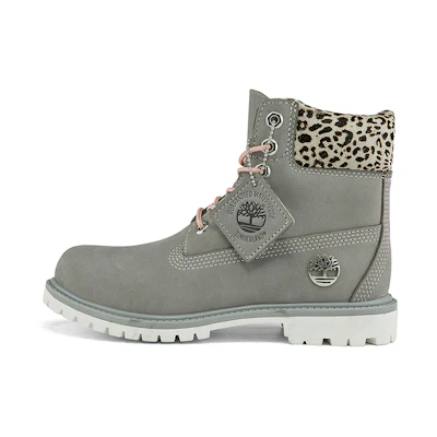 (W) Timberland Safari Cheetah 6 Inch Waterproof Boot 'Grey and Cheetah Print'
