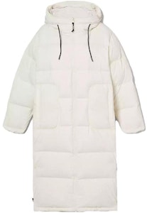 (W) Timberland Jaket Panjang Puffer Putih Daur Semula untuk Cuaca Sejuk. A6HG9-V04 Order (W) Timberland Jaket Panjang Puffer Putih Daur Semula untuk Cuaca Sejuk. A6HG9-V04