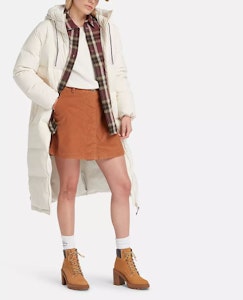 (W) Timberland Jaket Panjang Puffer Putih Daur Semula untuk Cuaca Sejuk. A6HG9-V04 Details for (W) Timberland Jaket Panjang Puffer Putih Daur Semula untuk Cuaca Sejuk. A6HG9-V04