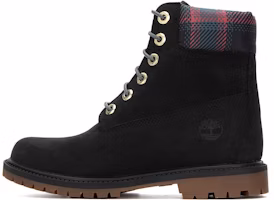 (Women) Timberland Heritage 6 Inch Waterproof Boots 'Black Nubuck with Pink Teal Plaid' A5MBG001 (Women) Timberland Heritage 6 Inch Waterproof Boots 'Black Nubuck with Pink Teal Plaid' A5MBG001