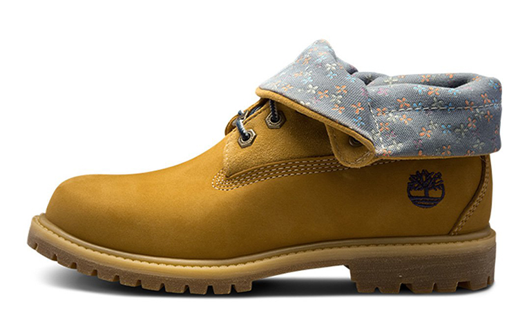 (Women) Timberland Authentic Waterproof Roll-Top Floral Print Boots 'Wheat Grey' 8014BW