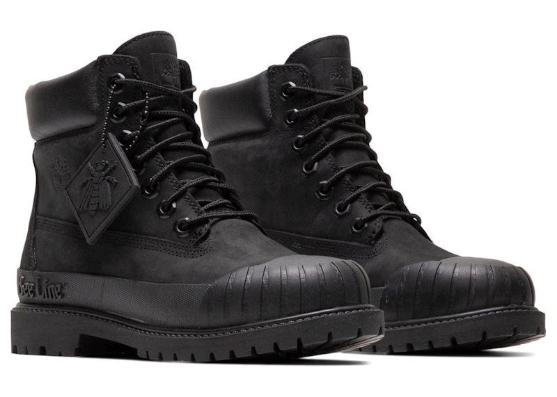 Order (W) Timberland 6" Boot Premium Bee Line Rubber Toe WP Hitam Nubuck TB0A5ZRB001