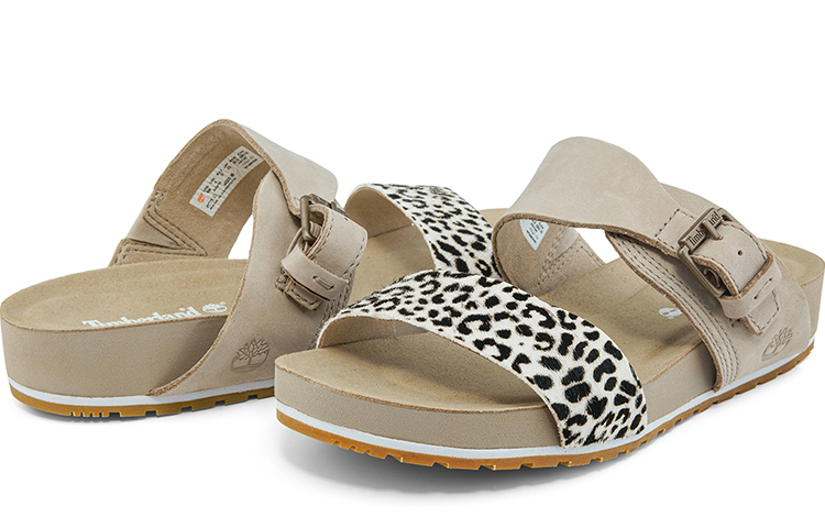 Shop (Women) Timberland Comfort Slip-On Sandal 'Leopard Beige' A24TF