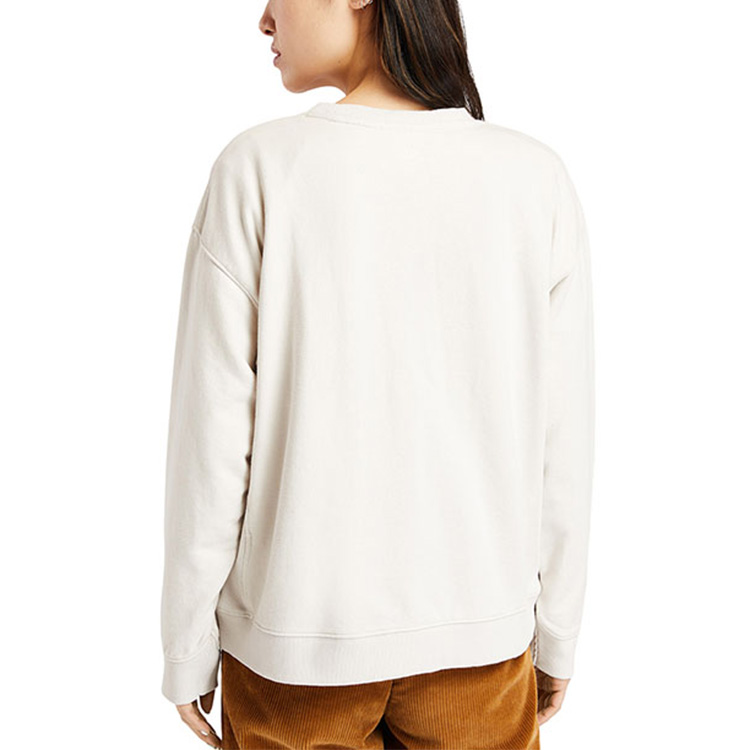 Purchase (Women) Timberland Corduroy Logo Crewneck Sweatshirt Beige Sands A23KM-BH7