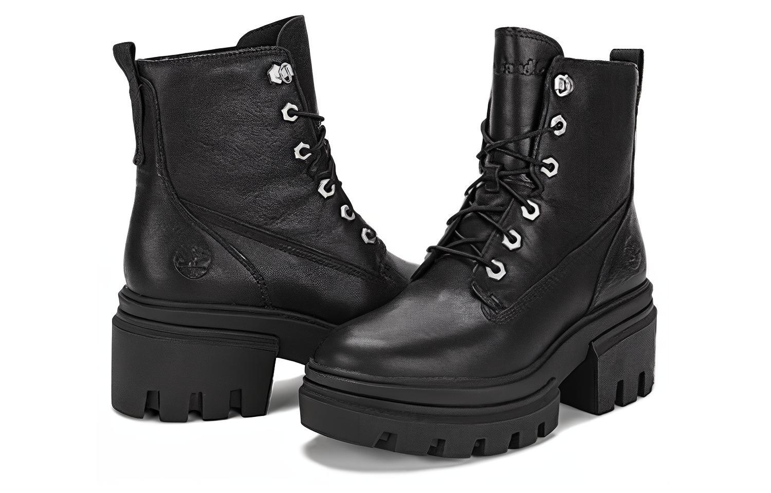 Shop (W) 添柏岚Everleigh 6英寸靴子'黑色全粒面' A41S7