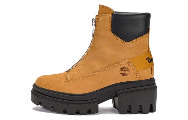 (Women) Timberland Everleigh Front-Zip Boot 'Wheat Nubuck' A5YHM