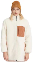 (Women) Timberland Fleece Jacket Smoke White Full-Zip Outdoor Coat A6HMN-V04 (Women) Timberland Fleece Jacket Smoke White Full-Zip Outdoor Coat A6HMN-V04