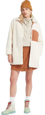 (Women) Timberland Fleece Jacket Smoke White Full-Zip Outdoor Coat A6HMN-V04 Shop (Women) Timberland Fleece Jacket Smoke White Full-Zip Outdoor Coat A6HMN-V04