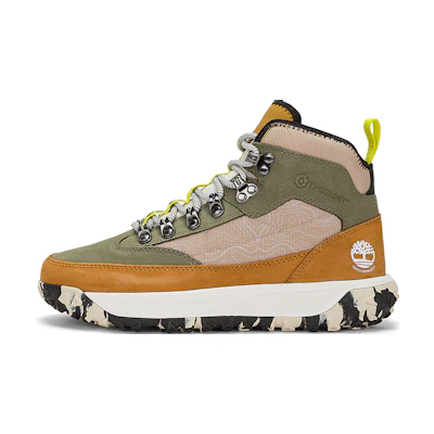 (W) Timberland Greenstride Motion 6 Mid Fabric and Leather Waterproof Hiking Boot 'Olive Green'
