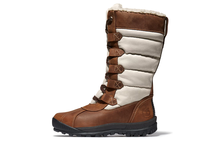 (Women) Timberland Hates Mid-Top Outdoor Boot 'Brown and White' 6910B214
