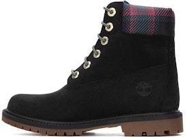 (Women) Timberland Heritage 6 Inch Waterproof Boots 'Black Nubuck with Pink Teal Plaid' A5MBG001 (Women) Timberland Heritage 6 Inch Waterproof Boots 'Black Nubuck with Pink Teal Plaid' A5MBG001