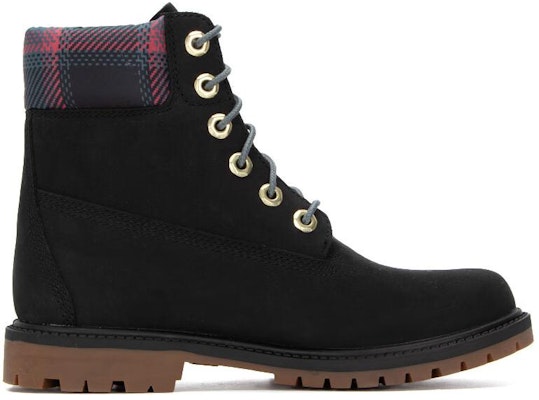 (W) Timberland Heritage 6 Inch Boot Tahan Air 'Hitam Nubuck dengan Pink Teal Kotak-kotak' A5MBG001 Order (W) Timberland Heritage 6 Inch Boot Tahan Air 'Hitam Nubuck dengan Pink Teal Kotak-kotak' A5MBG001