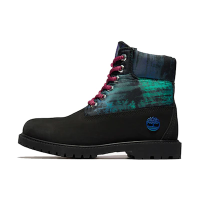(W) Timberland Heritage 6 Inch Waterproof Leather and Fabric Boot 'Black'