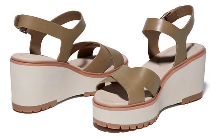 Shop (Women) Timberland Koralyn Wedge Sandal 'Olive Green' A239DBW0