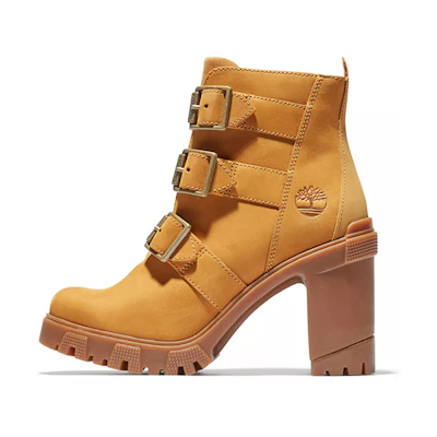 (W) Timberland LANA Pointed Toe Buckle High Heel Bootie 'Tan'