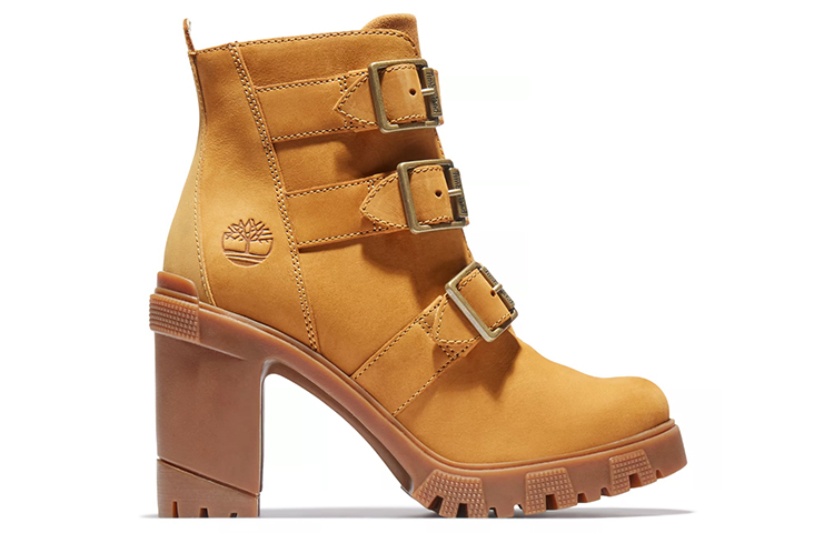 (W) Timberland LANA Pointed Toe Buckle High Heel Bootie 'Tan' 圖 2