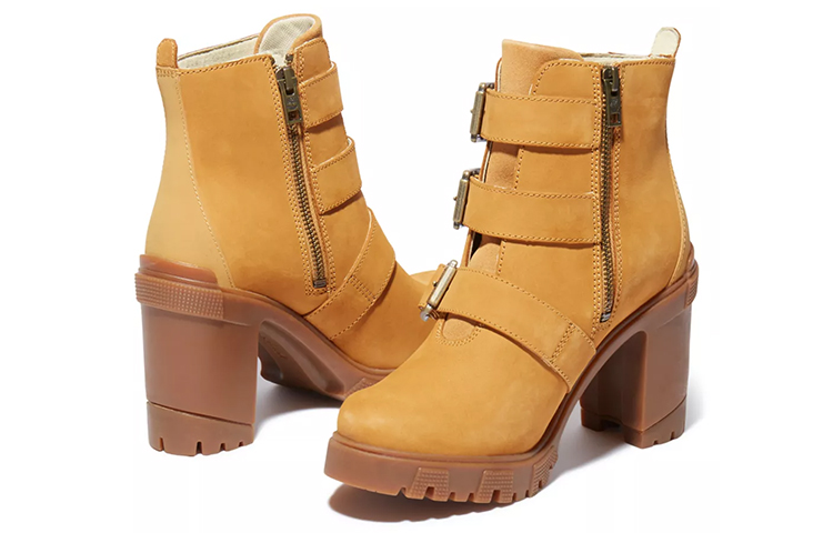 (W) Timberland LANA Pointed Toe Buckle High Heel Bootie 'Tan' 圖 5