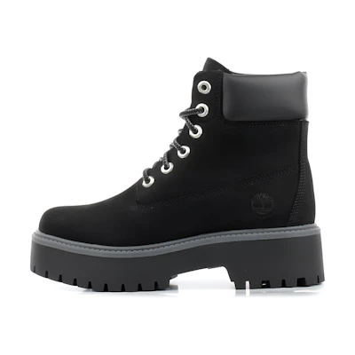 (W) Timberland Leather Warm and Durable Short Boot 'Black'