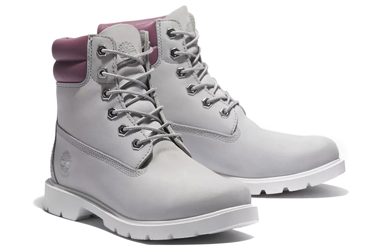 Lookbook Timberland添柏崙 添柏崙 Linden Woods 6吋 復古休閒 中筒 戶外靴 女款 灰紫