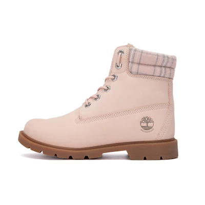 (W) Timberland Lindon Woods 6 Inch Waterproof Boot 'Pink Nubuck and Printed Collar'