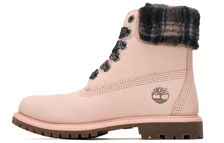 (Women) Timberland Lindon Woods 6 Inch Waterproof Boot 'Pink Nubuck and Black Printed Collar' A2MB3662