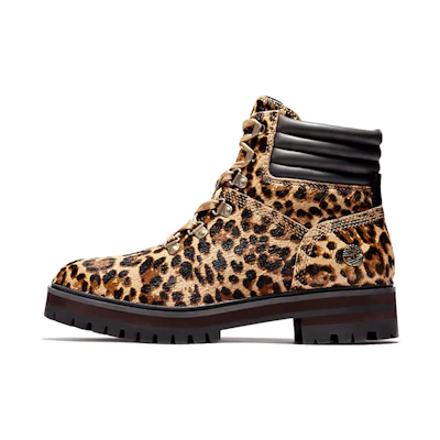 (W) Timberland London Square Mid Hiker Boots 'Brown Leopard Print'