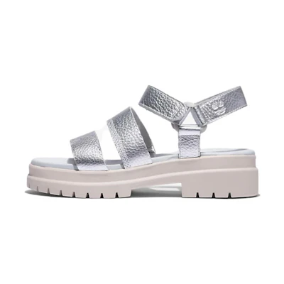 (W) Timberland London Vibe Sandal 'Silver Velcro'