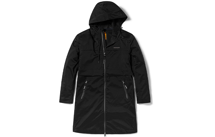 (Women) Timberland Long Casual Solid Color Hoodie Jacket - Black A5TAF-001