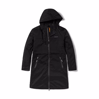 (Women) Timberland Long Casual Solid Color Hoodie Jacket - Black A5TAF-001