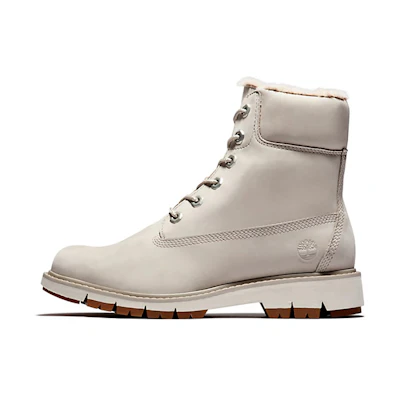 (W) Timberland Lucia Way Lined 'White Leather High-Top'
