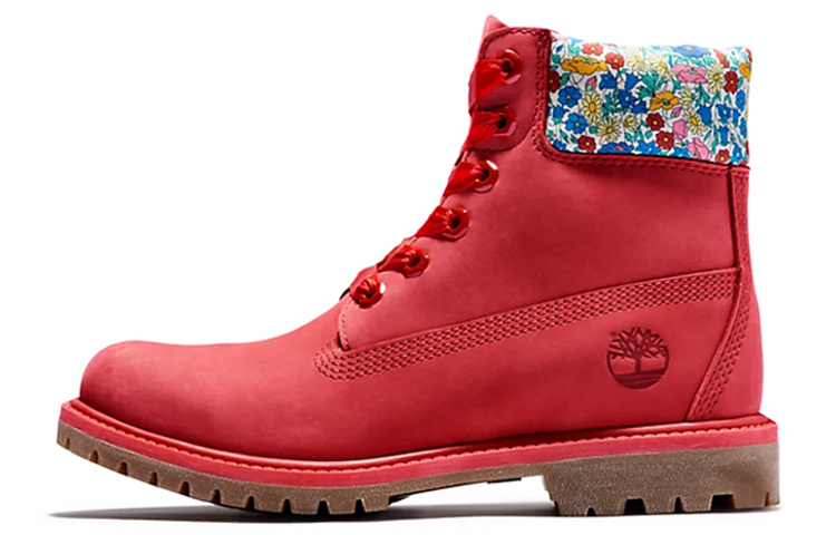 (W) Timberland Made With Liberty Fabrics 6 Inch Boots 'Red'