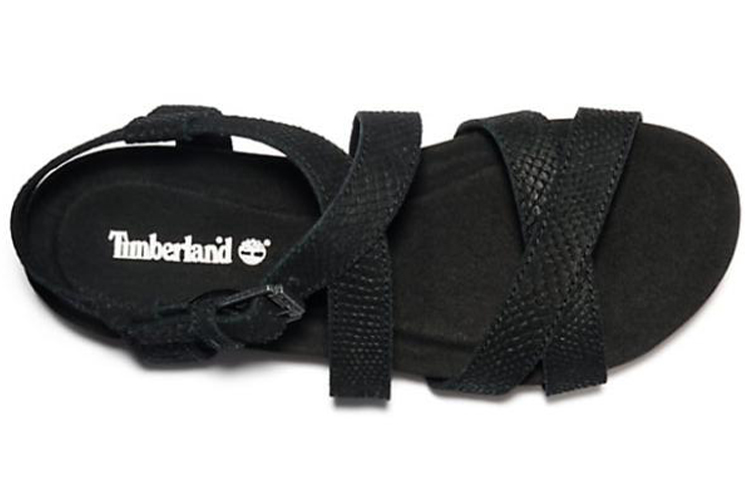 Lookbook (W) 添柏岚Malibu Waves黑色蛇纹主题夹脚凉鞋 A2ATK015