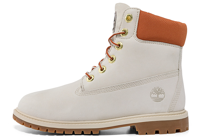 (Women) Timberland Heritage 6 Inch Waterproof Boots 'White Nubuck' A5RVCW