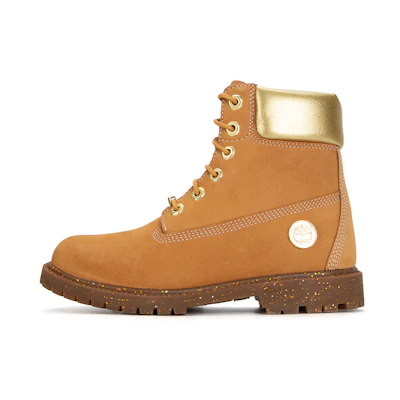 (W) Timberland Heritage 6 Inch Waterproof Boots 'Wheat Nubuck with Gold'