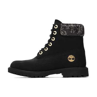 (W) Timberland 6 Inch heritage Lace Up Cupsole Boots 'Black Nubuck'