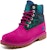 (W) But Timberland Mid-Top 'Deep Pink' Butang Luar A2G2V