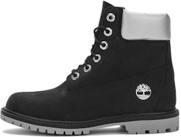 (Women) Timberland 6 Inch Heritage Cupsole Waterproof Boots 'Black Nubuck with Silver Collar' A5MAVW (Women) Timberland 6 Inch Heritage Cupsole Waterproof Boots 'Black Nubuck with Silver Collar' A5MAVW
