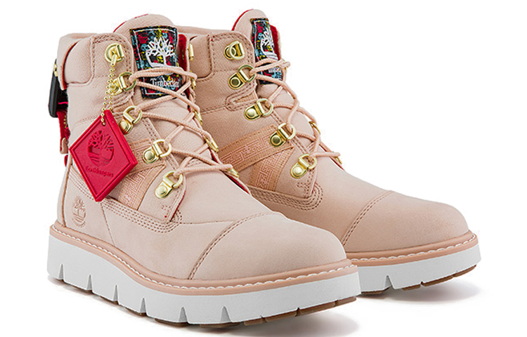 Shop Timberland 添柏岚 戶外休閒工裝靴 女款 淺粉色