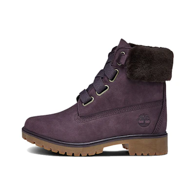 (W) Timberland 6 Inch Jayne Shearling Waterproof Wide-Fit Boots 'Dark Purple'