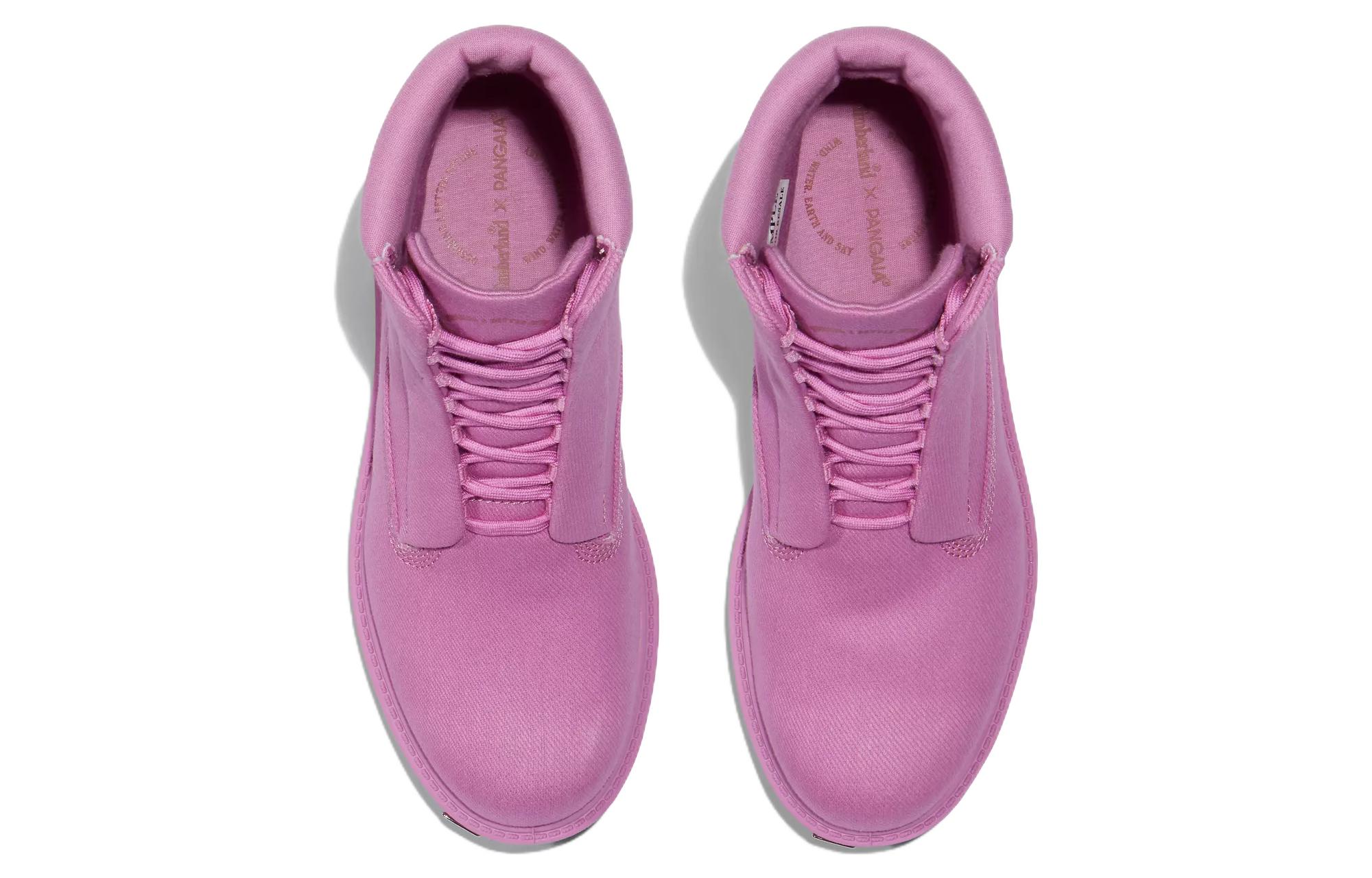 Shop PANGAIA x Timberland添柏嵐 防水 6吋 低筒 戶外靴 女款 粉色