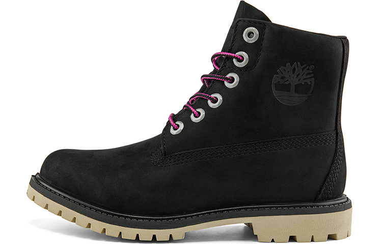 (Women) Timberland Paninara Collarless 6 Inch Wide Fit Waterproof Boots 'Black Nubuck' A2M2QW