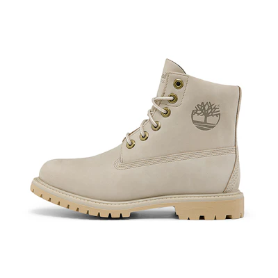 (W) Timberland Paninara Collarless 6 Inch Wide Fit Waterproof Boots 'Light Grey Nubuck'