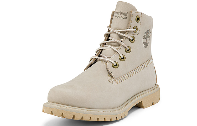Lookbook (Women) Timberland Paninara Collarless 6 Inch Wide Fit Waterproof Boots 'Light Grey Nubuck' A2M2SW