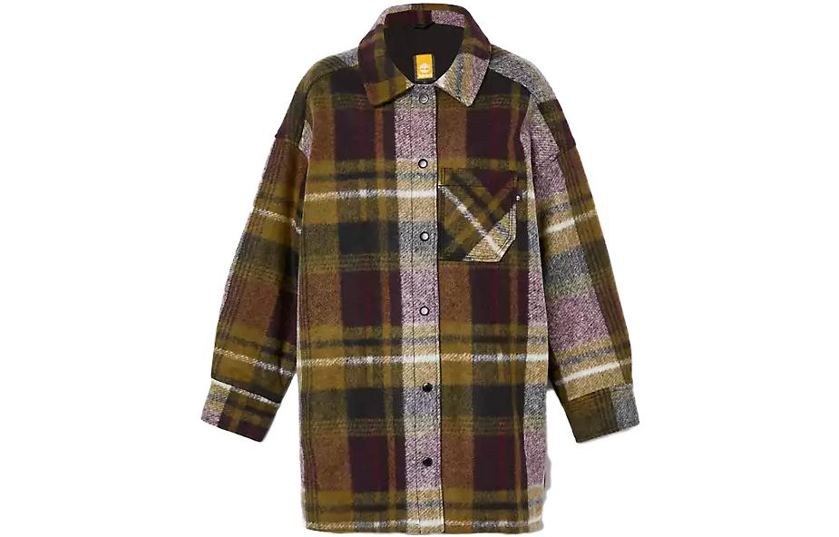 Order (Women) Timberland Plaid Long Sleeve Jacket Brown A6HA1-I30