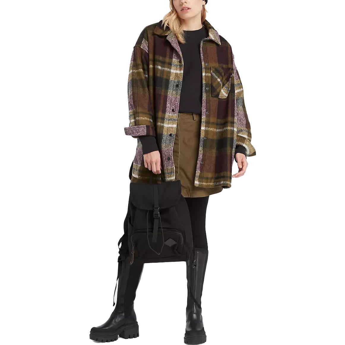 Details for (Women) Timberland Plaid Long Sleeve Jacket Brown A6HA1-I30