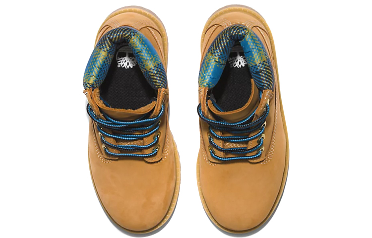 Shop Timberland添柏蘭 Premium 6吋 休閒舒適 中筒 戶外靴 女款 棕藍