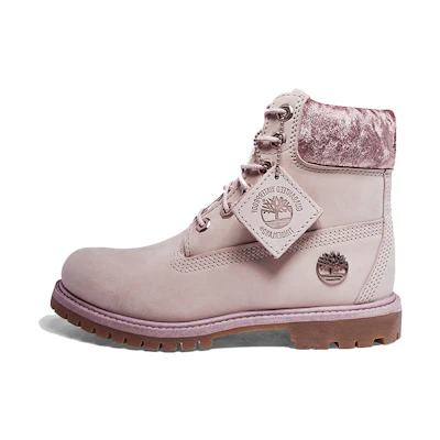(W) Timberland PRM 6 Inch Waterproof Lt 'Pink Nubuck Velvet'