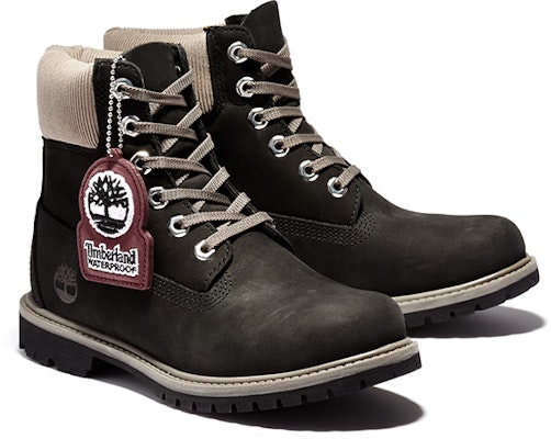 (W) Timberland 6 Inch Premium Boots 'Nubuck Hitam dengan Kerah Corduroy Beige' Tahan Air A2MCC001 Lookbook (W) Timberland 6 Inch Premium Boots 'Nubuck Hitam dengan Kerah Corduroy Beige' Tahan Air A2MCC001