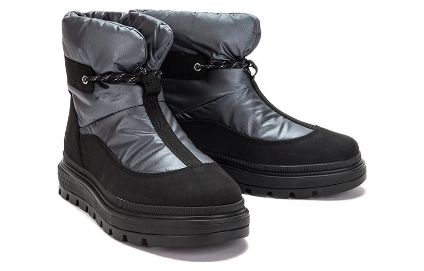 Order 添柏岚 耐磨減震 休閒保暖中筒戶外靴 女款 黑灰