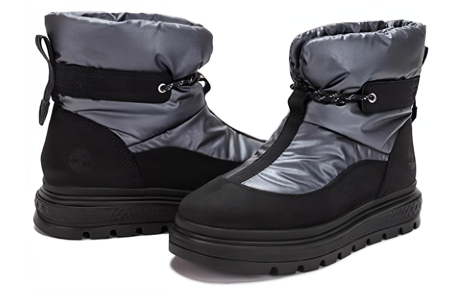 Lookbook 添柏岚 耐磨減震 休閒保暖中筒戶外靴 女款 黑灰